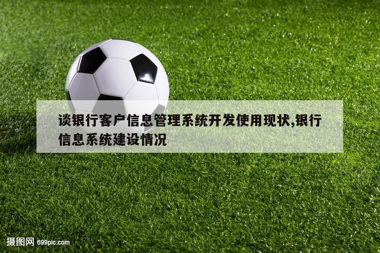 谈银行客户信息管理系统开发使用现状,银行信息系统建设情况