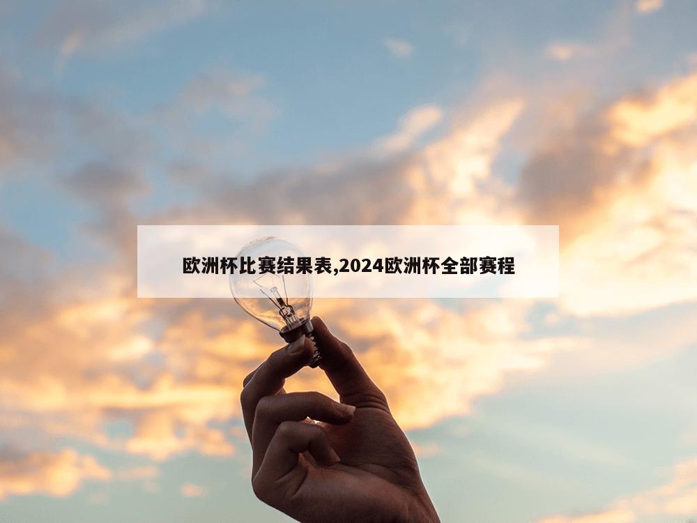 欧洲杯比赛结果表,2024欧洲杯全部赛程